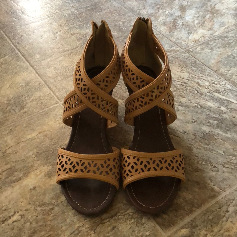 Cork wedge sandals